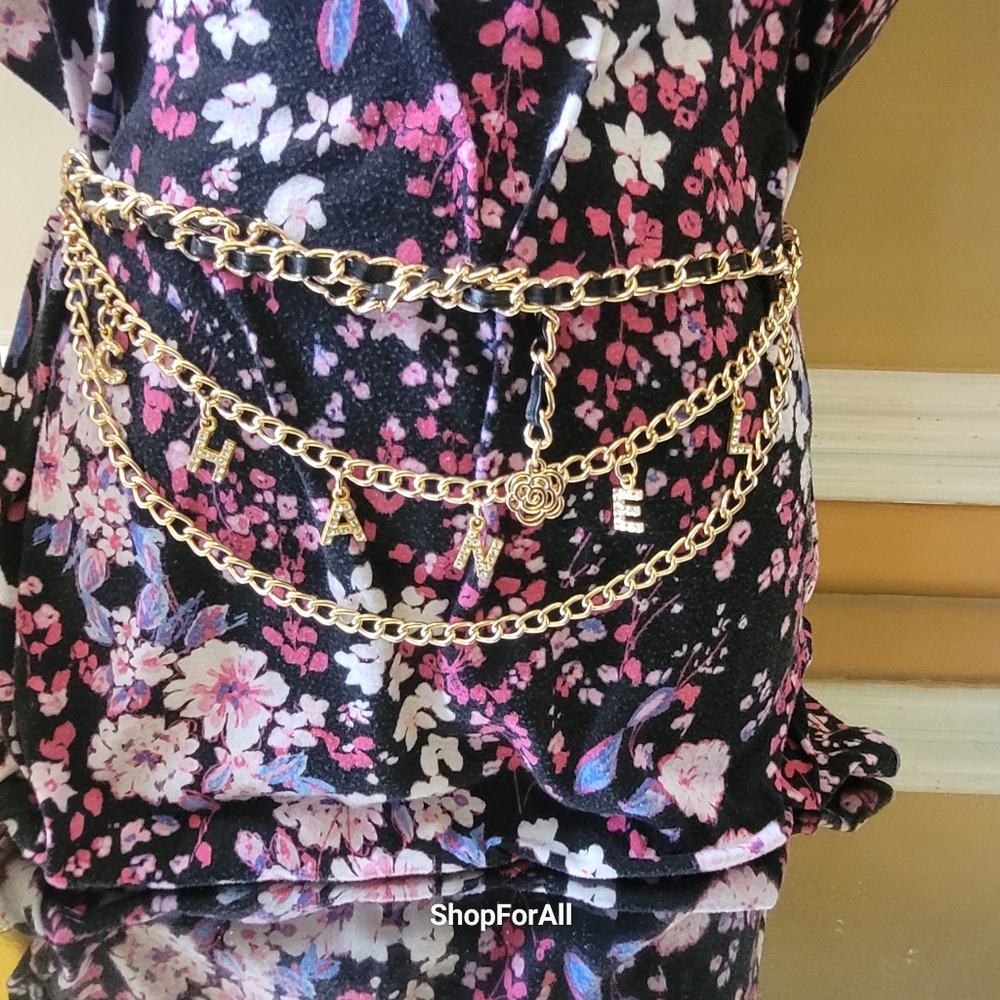 Chanel Gold and Black Chain Belt - Picture 8 of 15